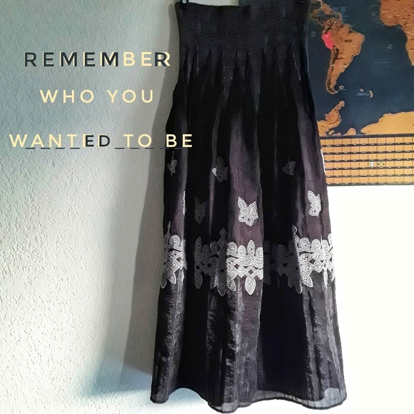 lapis strapless dress